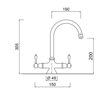 PRAGA - PRAGA CRYSTAL - F7533P - 1 hole washbasin tap with adjustable spout without waste by Rubinetteria Giulini - view 3